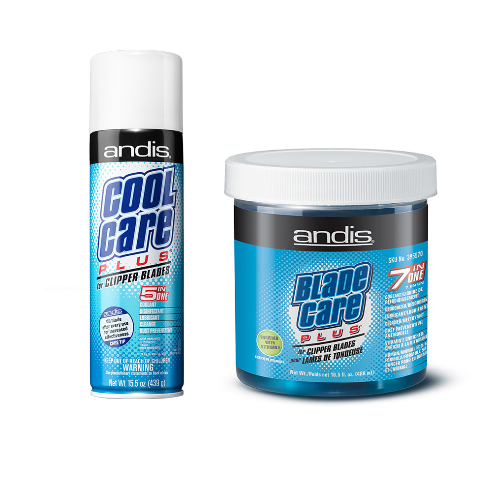 Andis Blade Care plus jar + 5-in-1 Cool Care Plus Spray Combo – ABK grooming