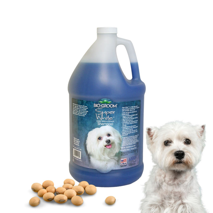 Biogroom Super White Coat Brightener Pet Shampoo for Cats and Dogs