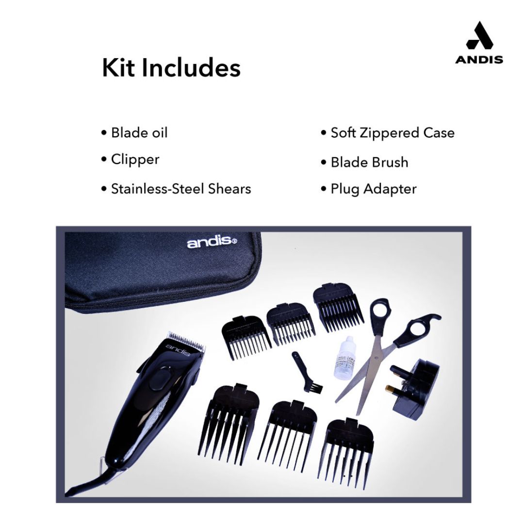 Andis Adjustable Blade Pet Clipper Kit