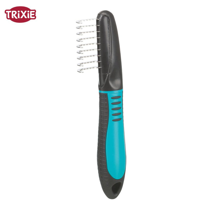 Detangling comb for pets
Trixie thinning comb
Grooming comb for top coat care
Pet comb with curved teeth
Non-slip grip pet grooming tool
Thinning comb for dogs and cats
Serrated teeth pet comb