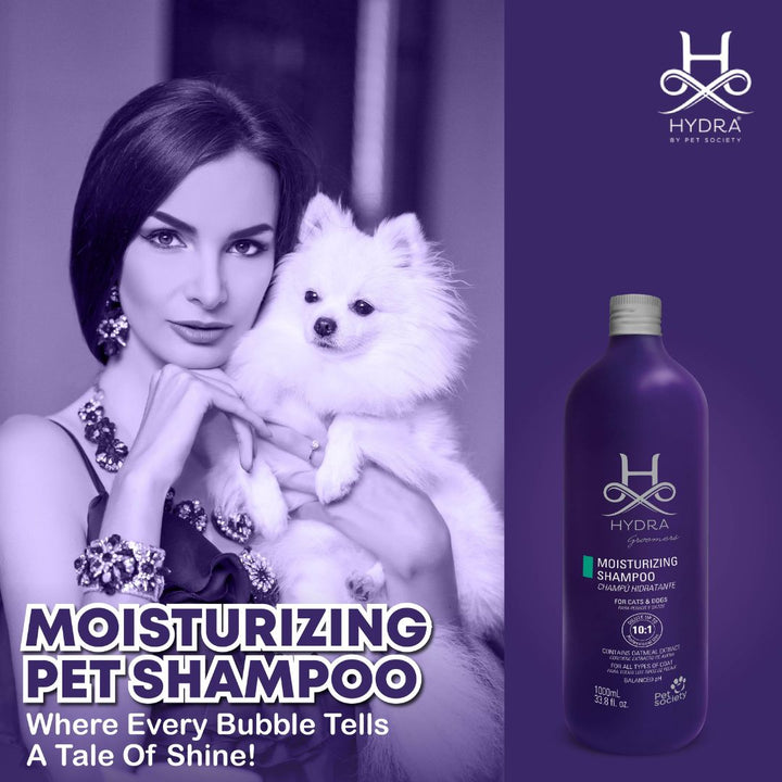 Hydra Professional Moisturizing Pet Shampoo, 1 litre, Hydrating dog shampoo, shines the coat dog shampoo, Shining coat shampoo, gentle dog shampoo, buy dog shampoo for sensitive dogs, long coat dog shampoo, Hydra short coat shampoo