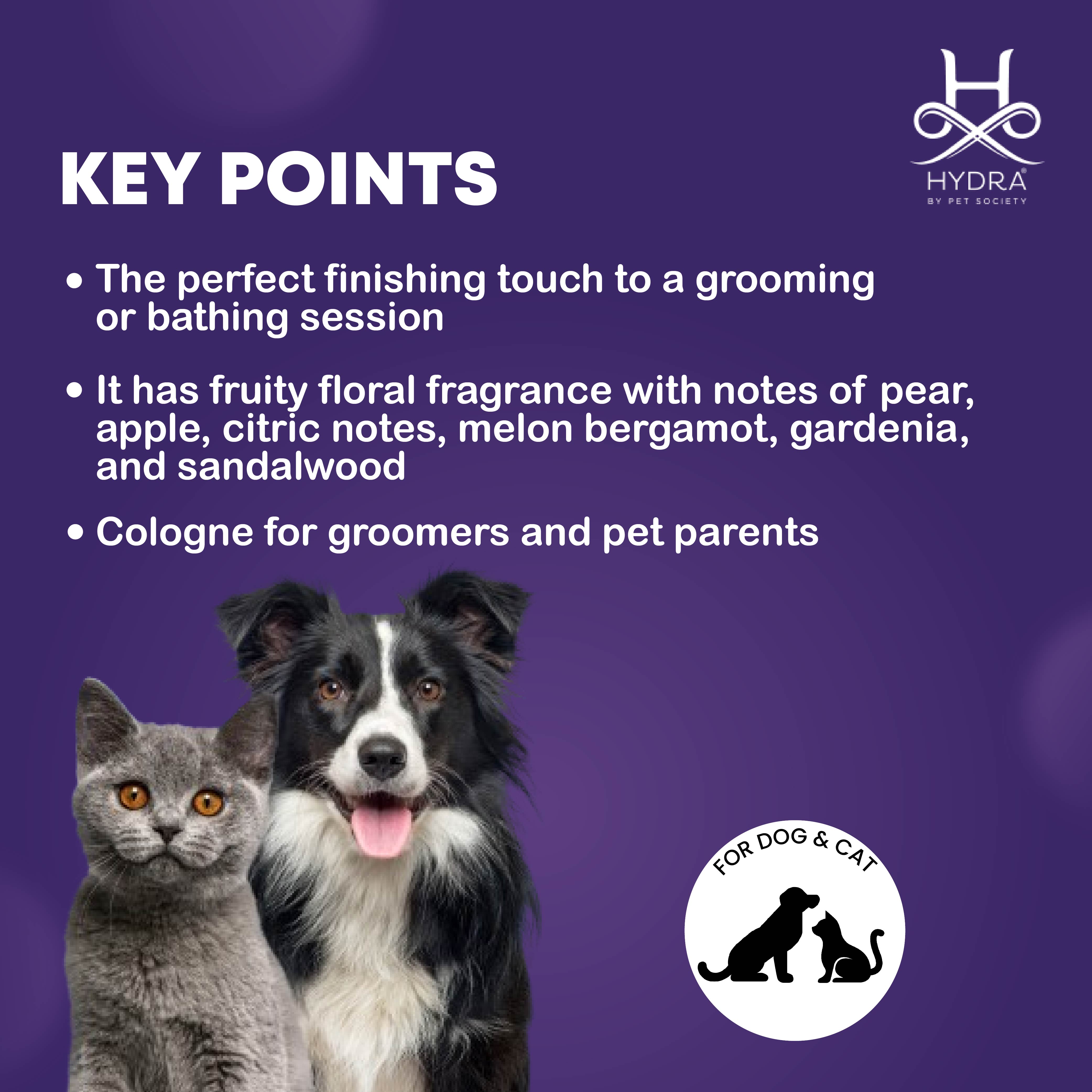 Hydra Groomer’s Forever Fresh Pet Cologne for Cats and Dogs- Long Lasting