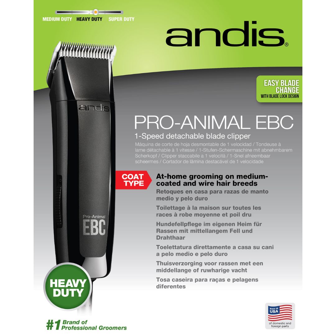 Home grooming dog clipper - Andis EBC2 Single Speed Clipper, perfect for curly and wired hair, lightweight and ergonomic design, best in India