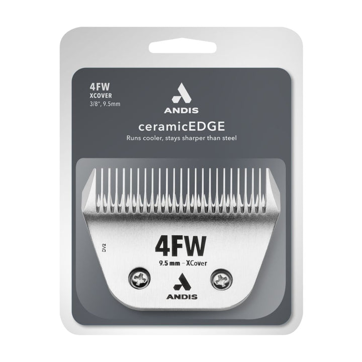 Andis affordable wide blades, pet grooming blades for pets, best wide clipper blades, 4FW ceramic edge wide blades