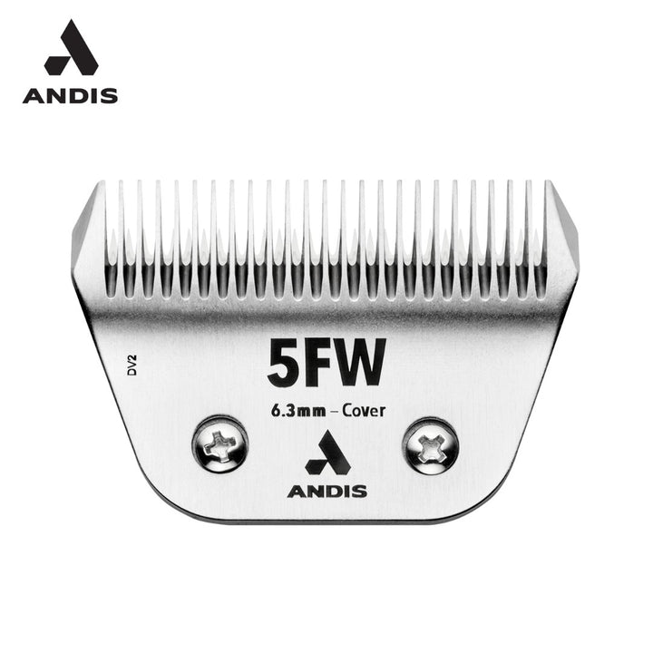 Andis Wide Blades 5FW, dog clipper blade, cat clipper blade, pet clipper blade, wide blade clipper, Andis 5FW, pet grooming, dog grooming, cat grooming, professional grooming, clipper blade for pets, 5FW blade, Andis clipper blade, dog hair cutting, cat hair cutting, pet hair cutting, clipper blade for dogs