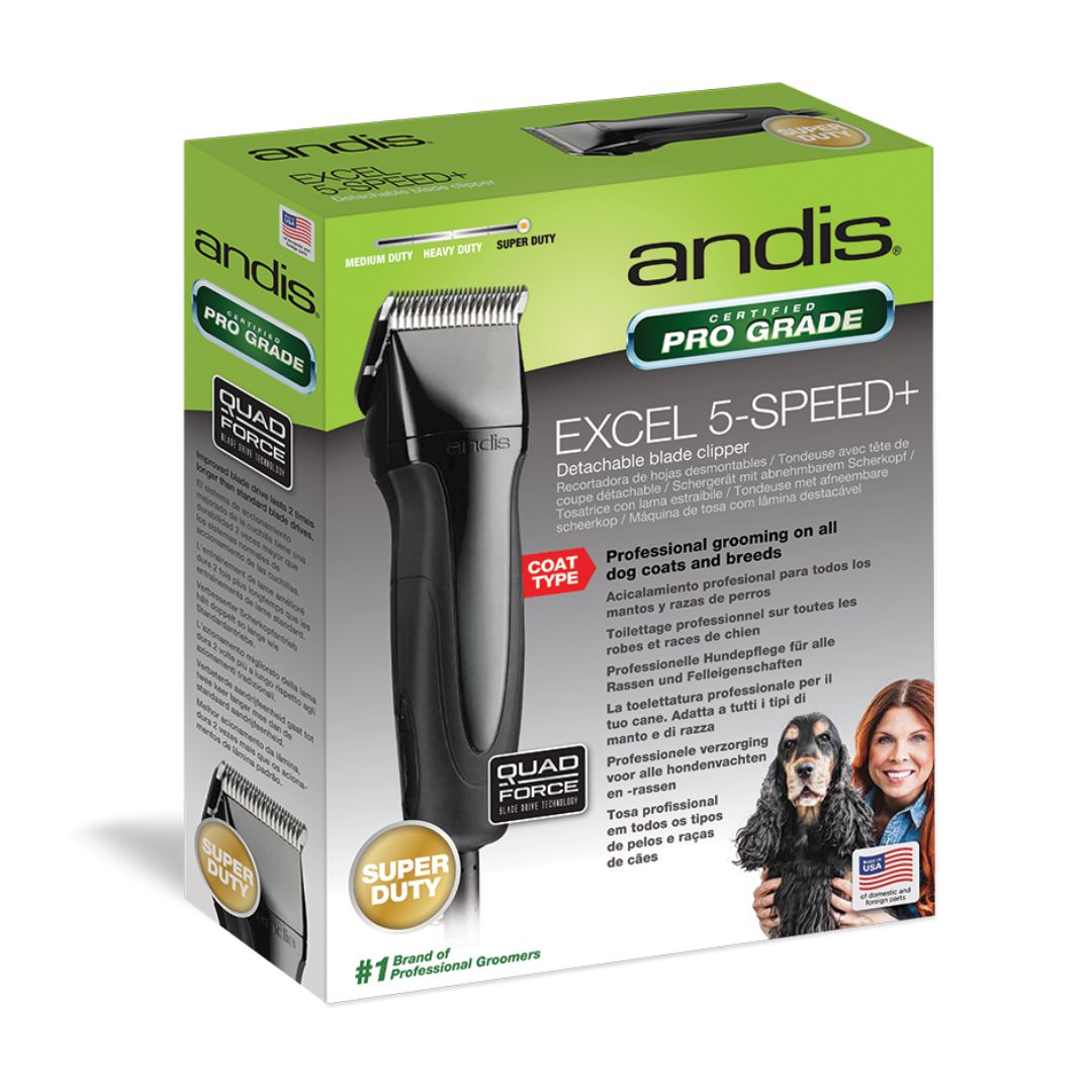 High Performance Andis Excel 5 Speed Plus Clipper Pro Quality ABK Grooming