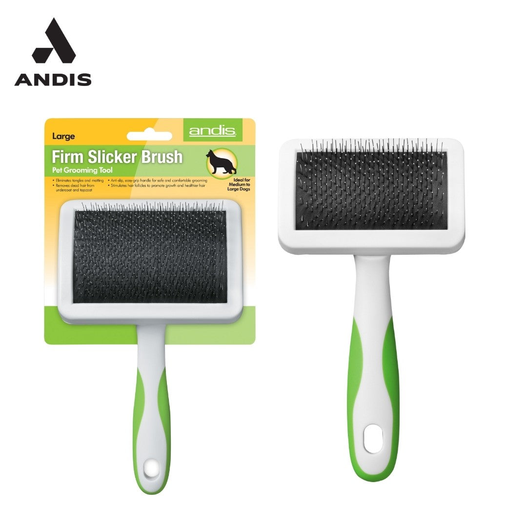 Andis Large Firm Slicker Brush + Andis Medium Firm Slicker Brush Combo