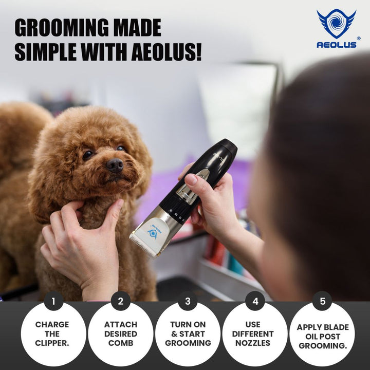 cheap pet clippers, dog grooming clippers for home use, best clippers for small dogs, Aelous Ceramic Edge Cordless Clipper