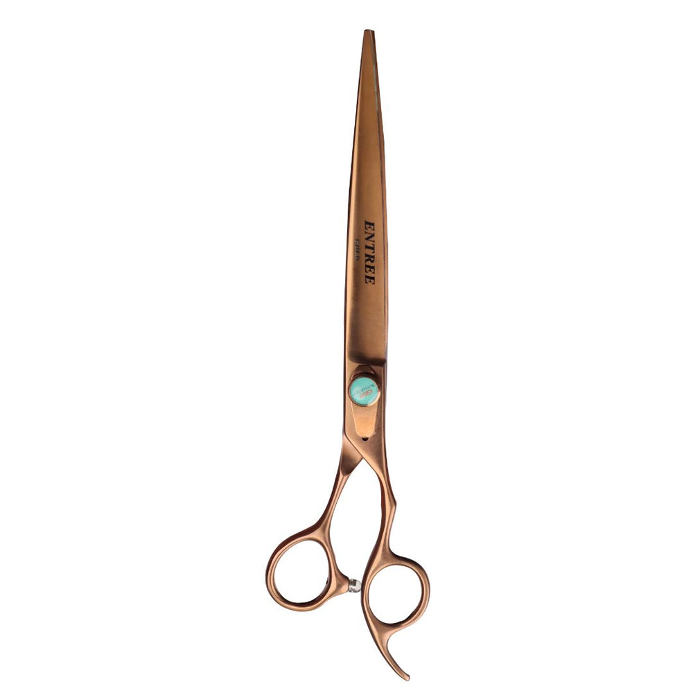 Buttercut 8.5" Straight Scissors in Gold. Sharp, durable, and ergonomic for flawless pet grooming. Buy now!!