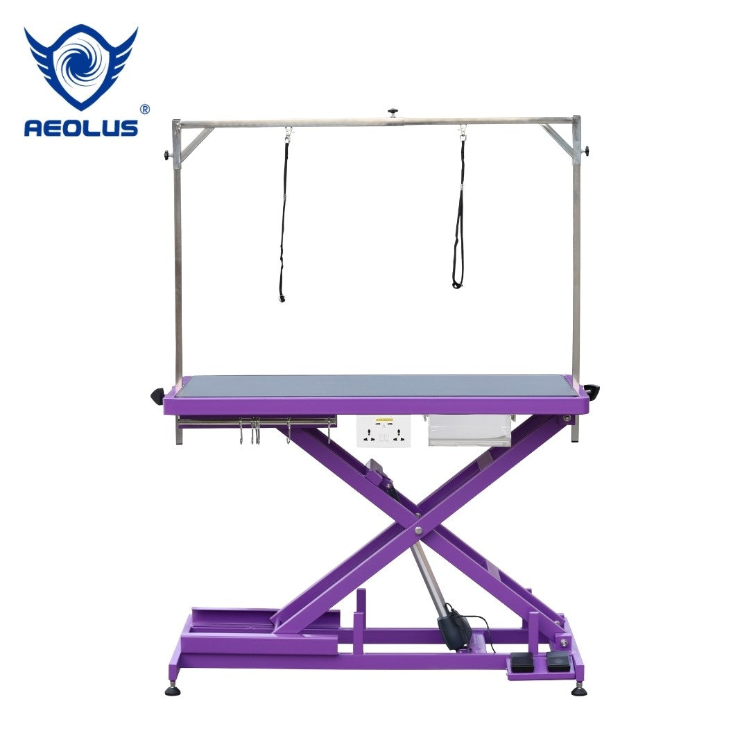 Aeolus Magna X-Pro Electric Lifting Pet Grooming Table - Purple