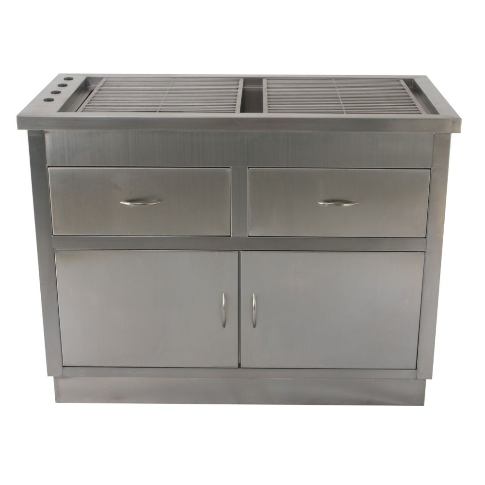 Enhance Efficiency & Hygiene with the Modern Aeolus FT-851M-SS Prep Table from ABK Grooming. This Stainless Steel Table features Storage & Drainage for a streamlined workflow.  Shop Now!