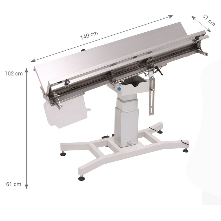 Reliable Danish-Made Lift Column on V-Top Surgical Table (ABK Grooming): Close-up of the high-quality Danish-made Jiechang brand lift column on the Aeolus V-Top Pet Operation Column Table from ABK Grooming. This reliable lifting mechanism ensures smooth and precise height adjustments. Shop Now at ABK Grooming!