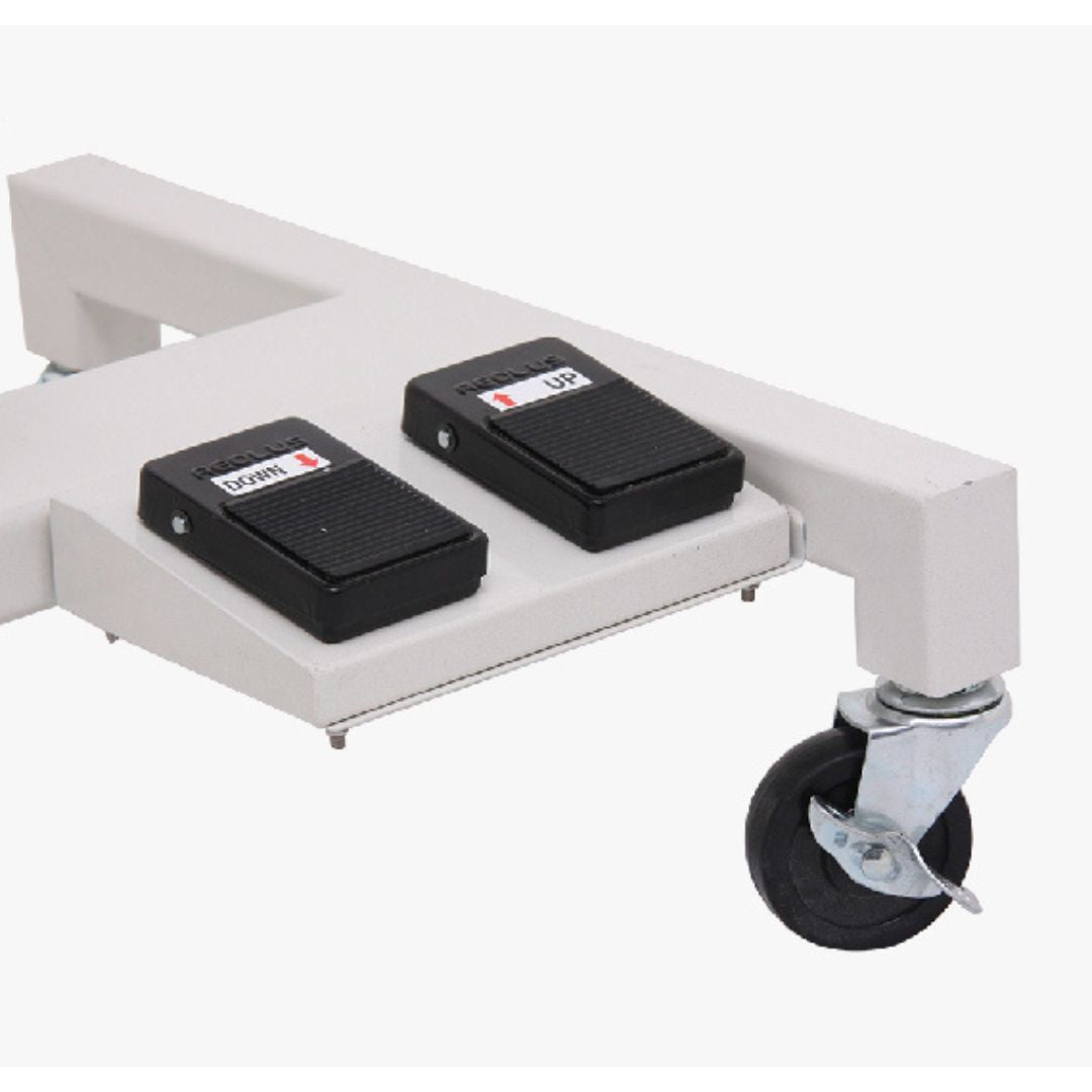 Transparent Waste Collection Bucket on V-Top Surgical Table (ABK Grooming): The Aeolus V-Top Pet Operation Column Table from ABK Grooming with the transparent waste collection bucket highlighted. This allows for easy monitoring of waste fluid during surgery. Shop Now at ABK Grooming!