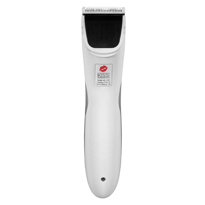 Lightweight MC-230 Kiss Cordless Trimmer featuring high-tech display and detachable blade, ideal for professional and home pet grooming