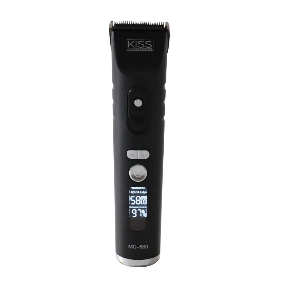 Lightweight MC-680 KISS Cordless Pet Clipper with adjustable motor speed and long-lasting battery for quiet pet grooming sessionsMC-680 KISS Cordless Pet Clipper with 4 detachable blades and ergonomic design, perfect for professional and home grooming