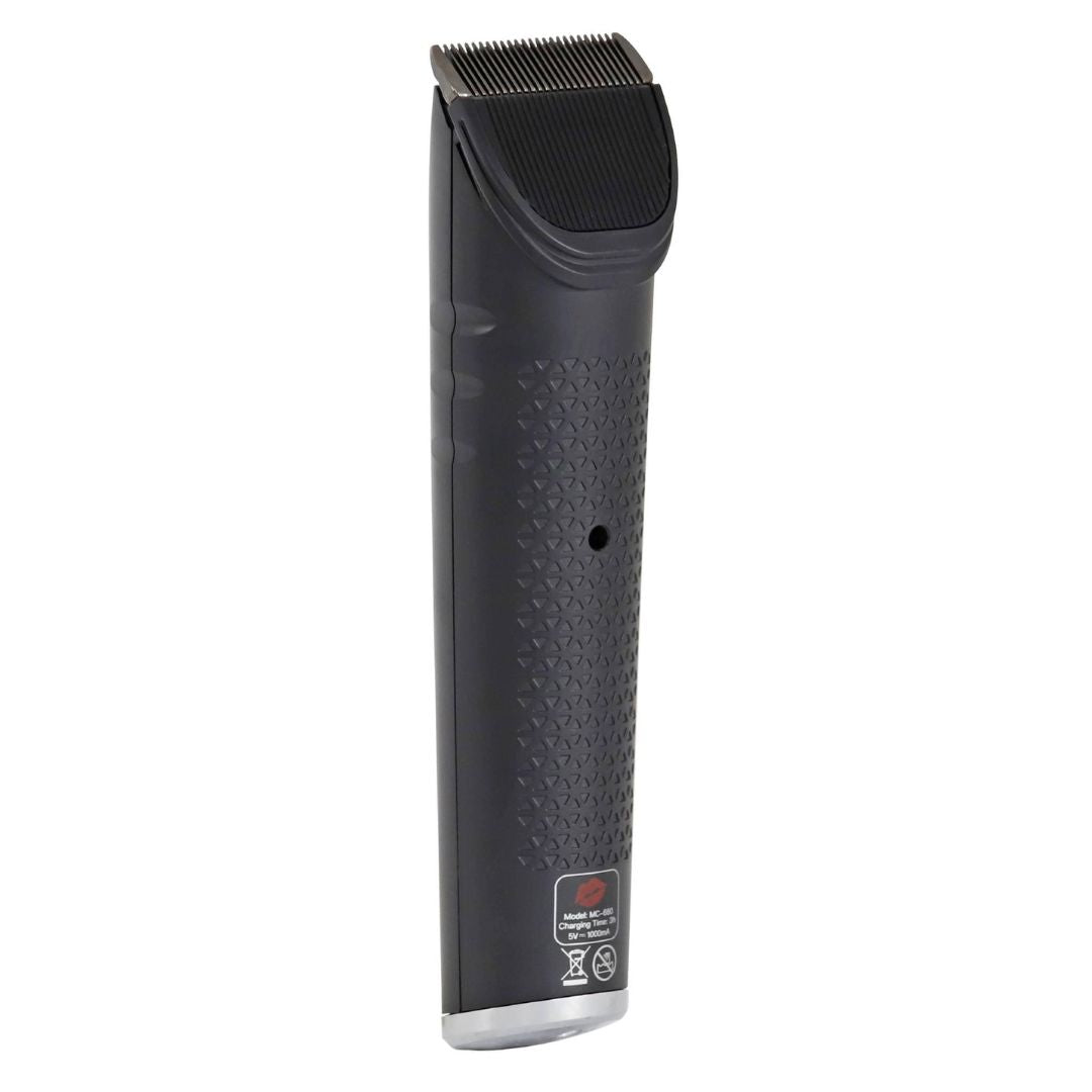 Versatile MC-680 KISS Cordless Pet Clipper with ceramic blade and 4 comb attachments, perfect for pet parents and groomers