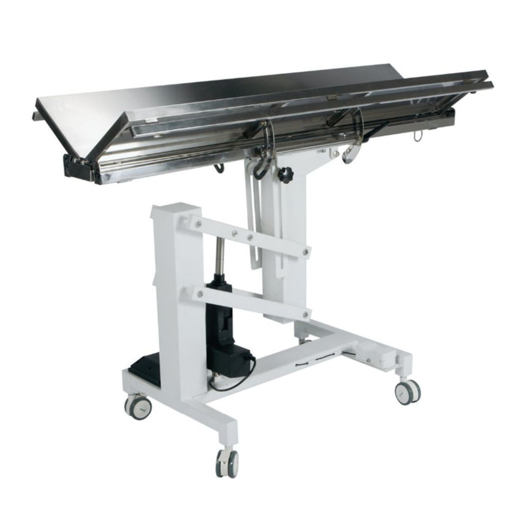 Advanced Veterinary Surgery with Aeolus FT-828 V-Top Table (ABK Grooming): A veterinarian performing surgery on a pet securely positioned on the adjustable Aeolus FT-828 V-Top Vet Operation Table from ABK Grooming. This advanced surgical table features a tilting tabletop for optimal positioning and adjustable height for ergonomic comfort. Upgrade your clinic! Shop Now at ABK Grooming.