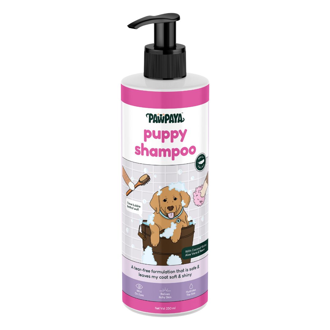 Pawpaya Puppy Shampoo, 250 ml NEW, uppy shampoo, Gentle shampoo for puppies, Under 500 dog shampoo, affordable dog shampoo, natural puppy shampoo, popular dog shampoo 2024, neem extract natural puppy shmapoo, summer dog shampoo collection, under 300, puppy shampoo for sensitive skin, puppy safe shampoo