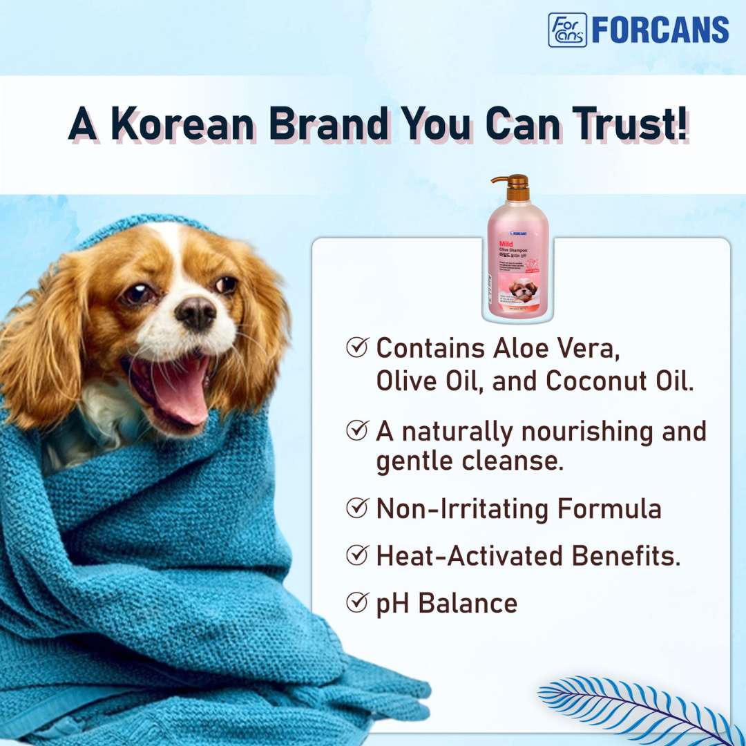 Forcans Mild Olive Shampoo For Dogs, 750 ml