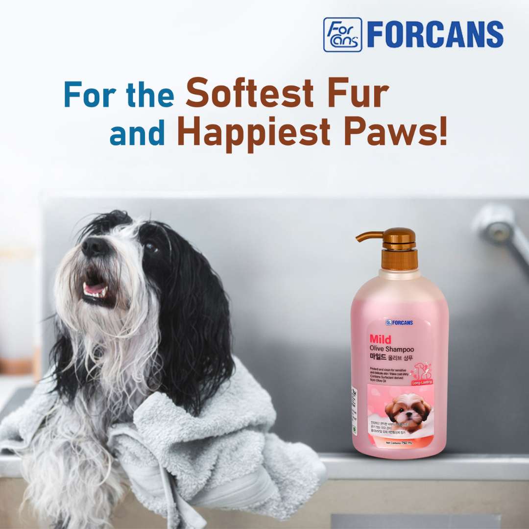 Forcans Mild Olive Shampoo For Dogs, 750 ml