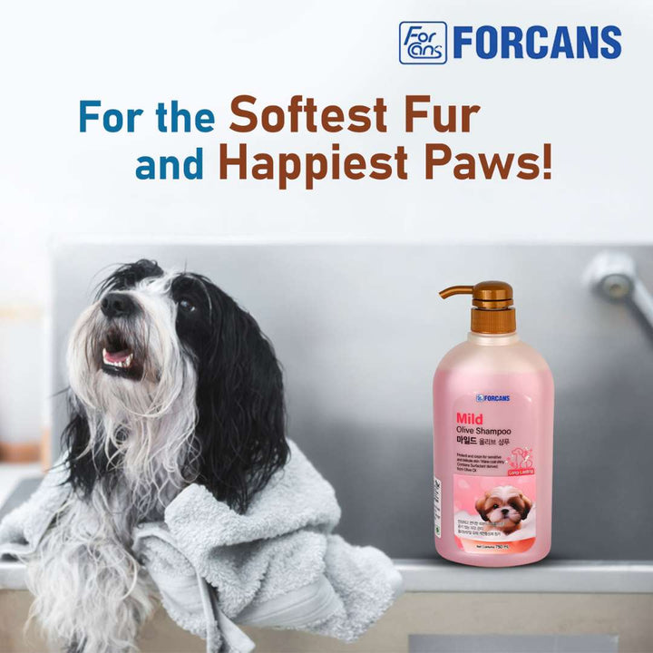 Forcans Mild Olive Shampoo For Dogs, 750 ml