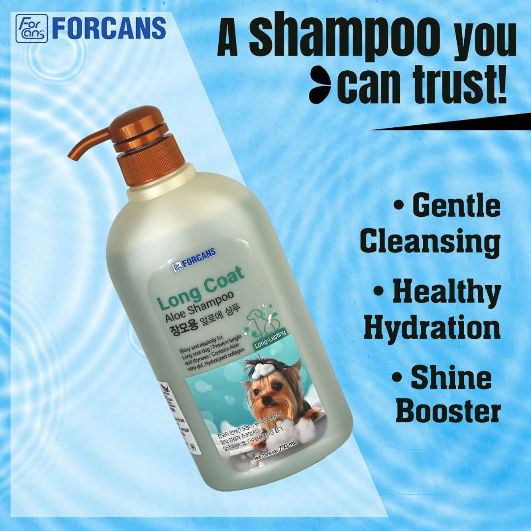 Forcans Aloe Shampoo for Dogs with Long Coats, 750 ml