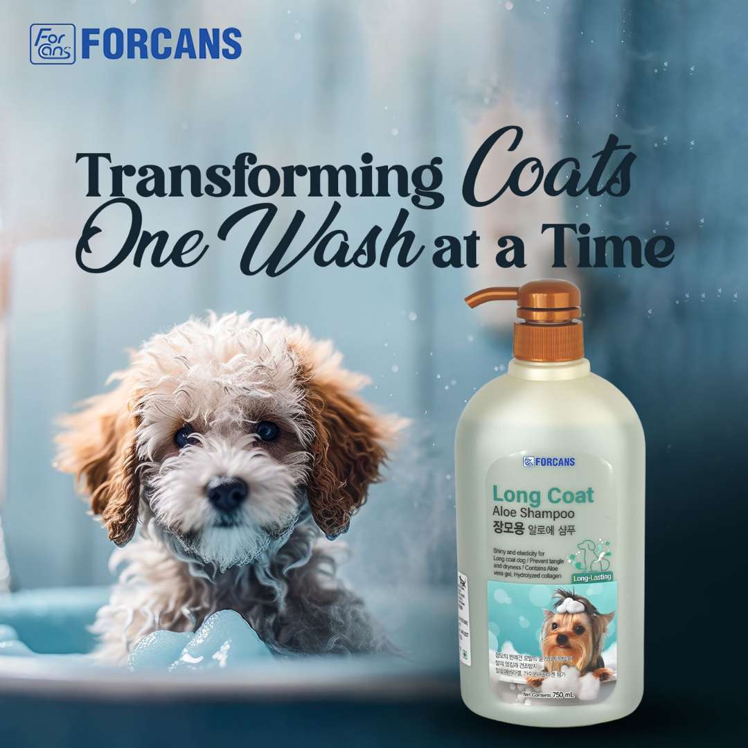 Forcans Aloe Shampoo for Dogs with Long Coats, 750 ml