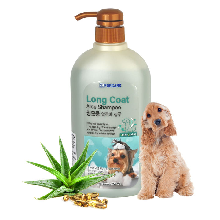 Forcans Aloe Shampoo for Dogs with Long Coats, 750 ml