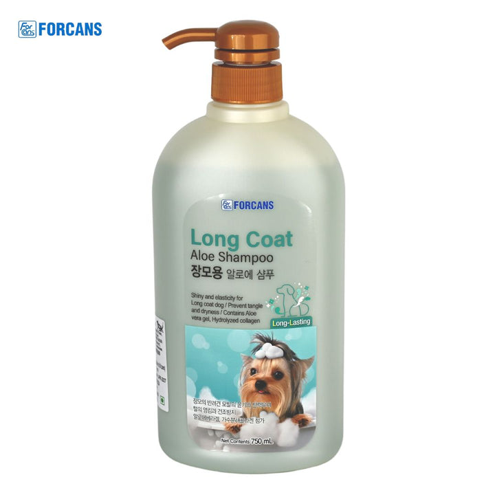 Forcans Aloe Shampoo for Dogs with Long Coats, 750 ml