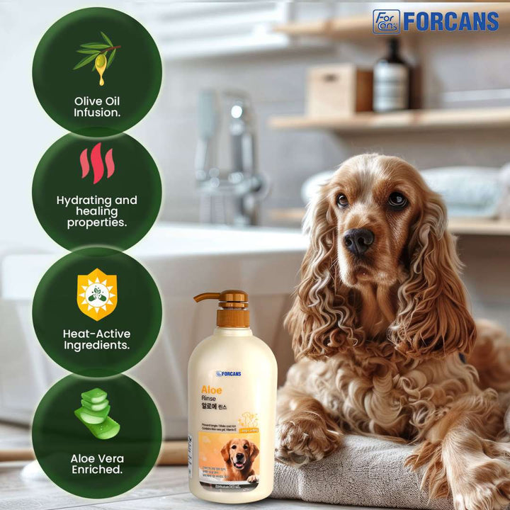 Forcans Aloe Rinse Dog Conditioner, 750 ml