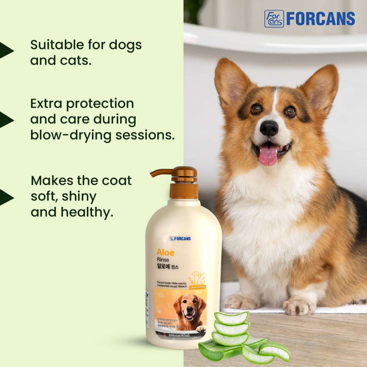 Forcans Aloe Rinse Dog Conditioner, 750 ml