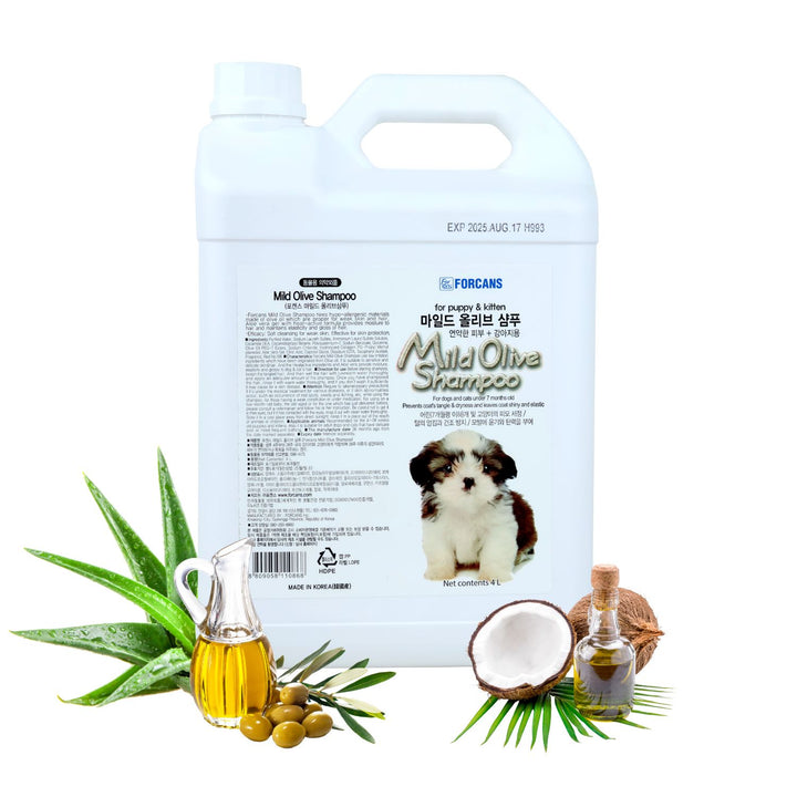 Forcans Mild Olive Shampoo For Dogs 4L