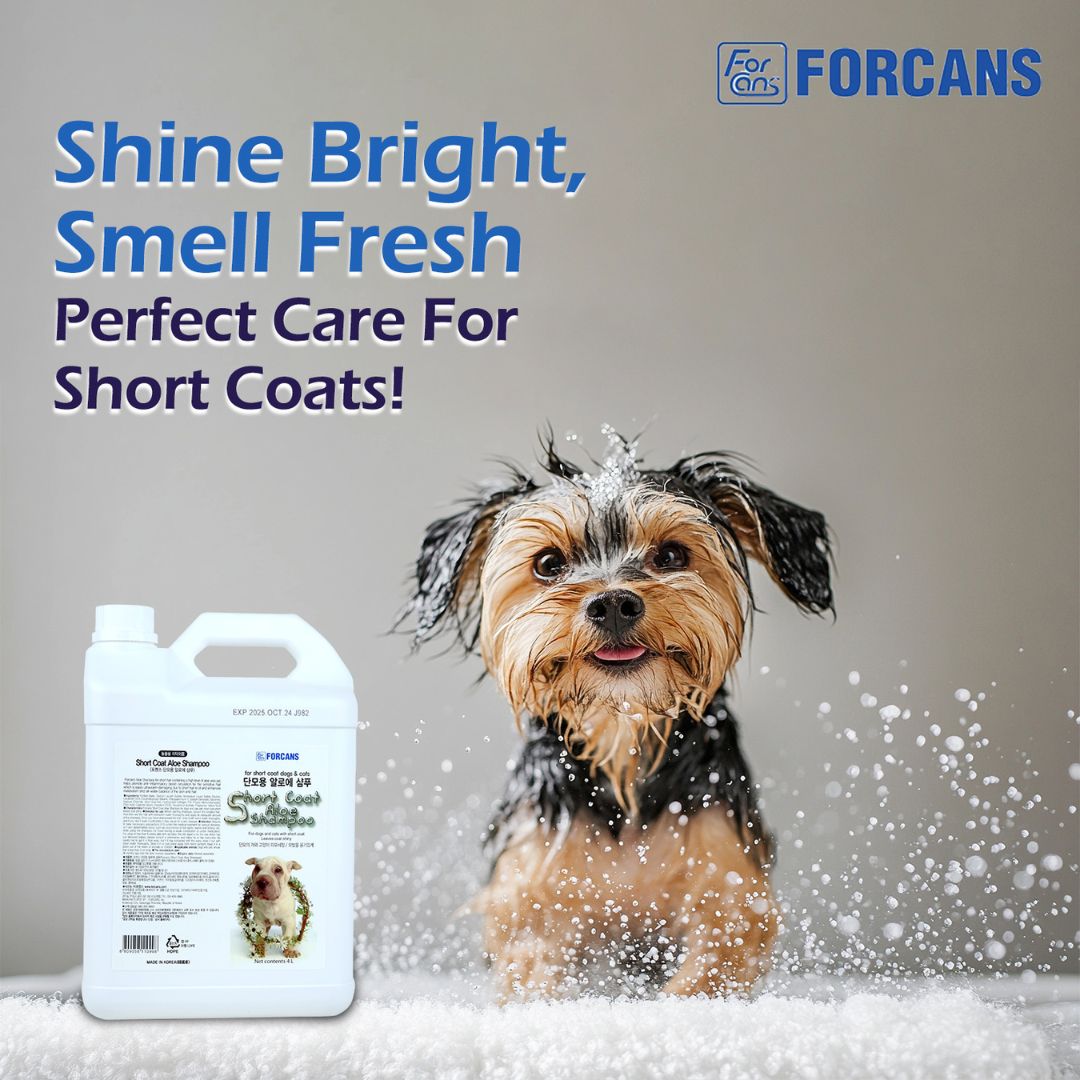 Forcans Short Coat Aloe Dog Grooming Shampoo 4L