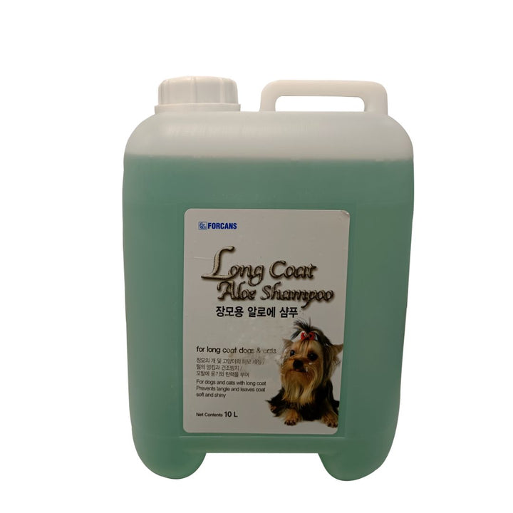 Forcans Long Coat Aloe Dog Shampoo, 10 litre