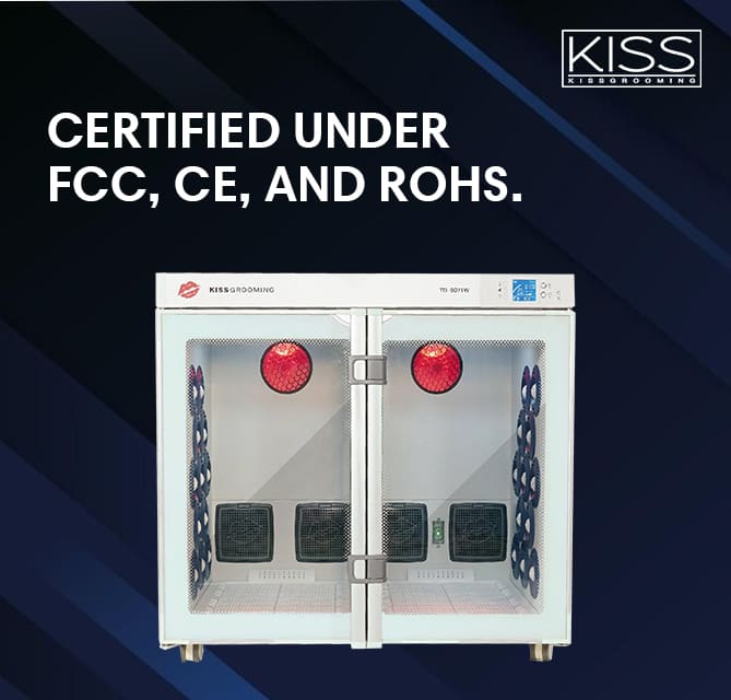 Kiss Grooming Ultra Large Infrared Pet Dryer Cabinet, premium pet grooming equipment for professionals, infrared technology for gentle and effective drying, large capacity for multiple pets, durable and quiet design, perfect for grooming large dogs, cats, and long-haired pets.