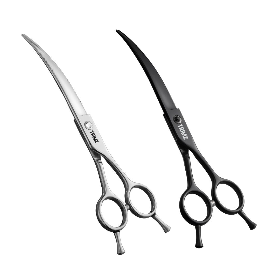 Trimz Premium looking Curved Professional Scissors for Pet Grooming