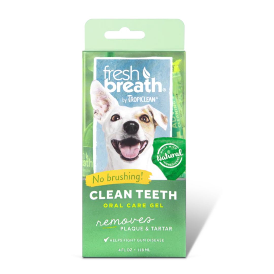 TropiClean Fresh Breath Clean Teeth Brushing Gel for Dogs - abkgrooming