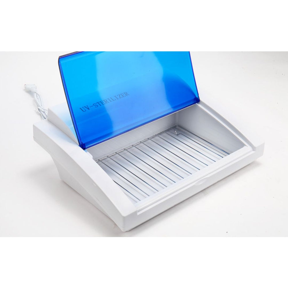 Compact UV Sterilizer Box for Pet Grooming Tools (ABK Grooming): An image of the Aeolus US-504 UV Sterilizer Box from ABK Grooming. Highlight the compact size. Effective sterilization for your pet grooming tools in a space-saving design! Shop Now at ABK Grooming!