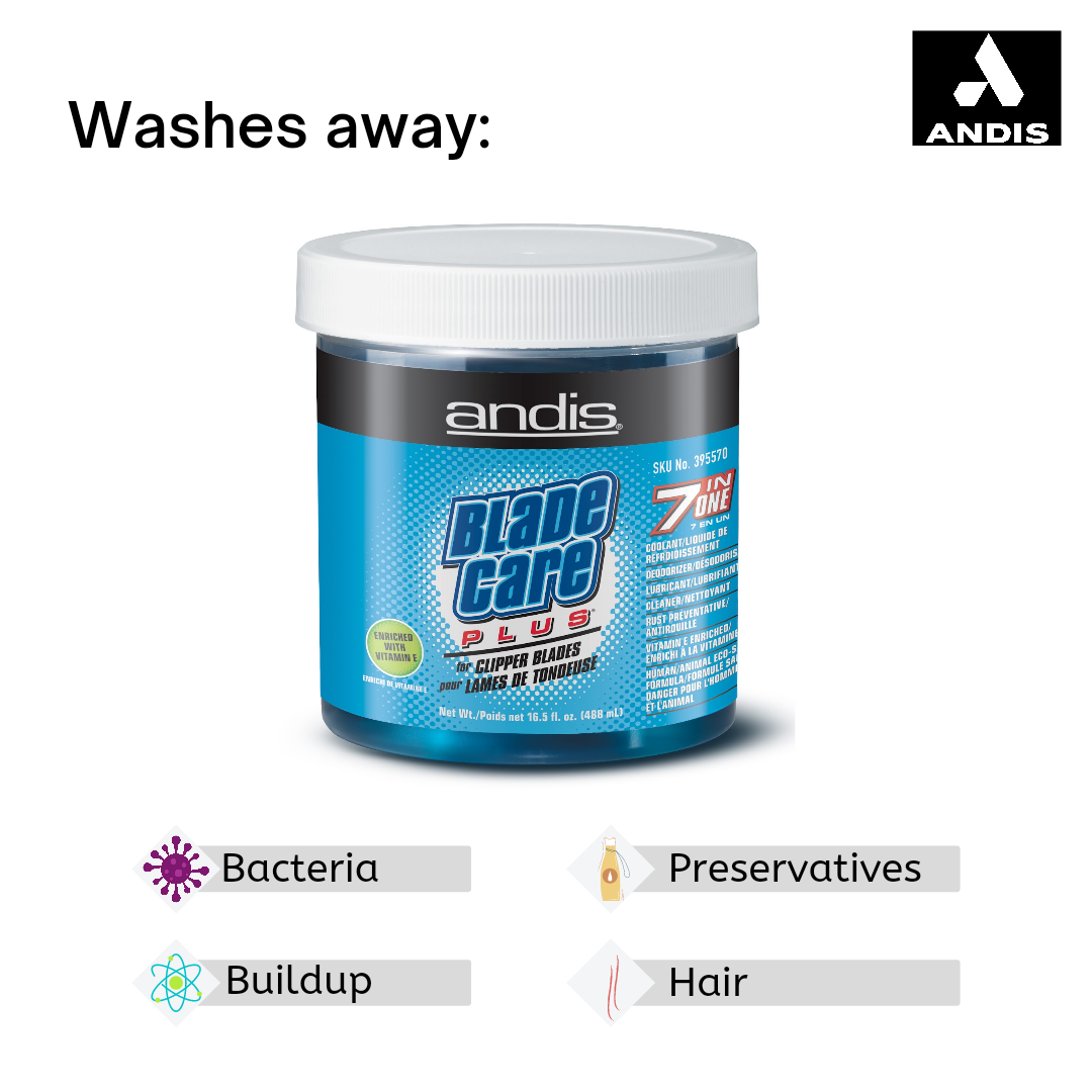 ANDIS CLIPPER BLADE CARE PLUS SPRAY,DIP WASH,OIL-Cleaner,Coolant,Lubricant  SET