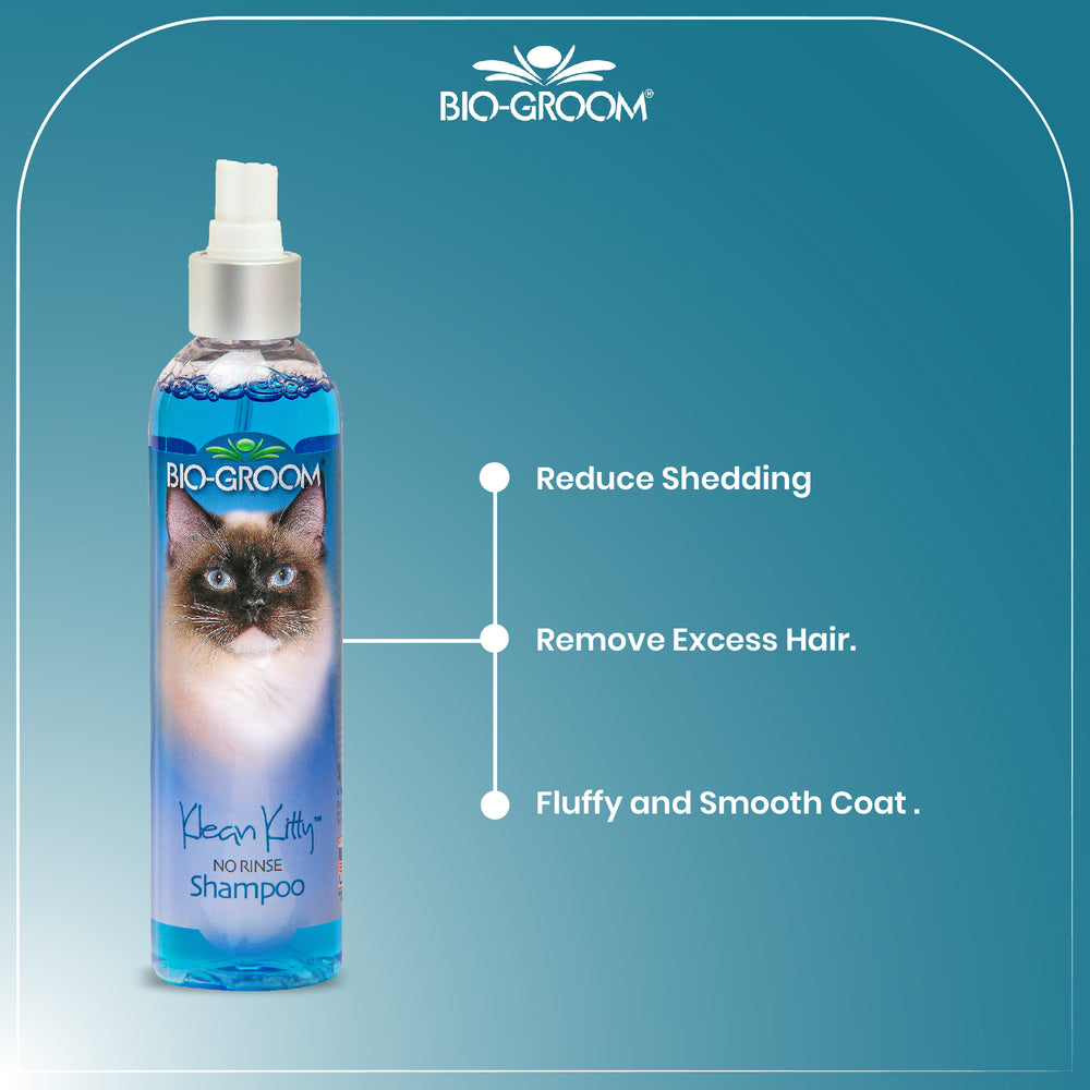 Klean Kitty Waterless Shampoo, 236 ml - ABK Grooming, Canine breeds, cat breeds, Professional pet products, Best cat shampoo in india, shampoos meaning, pet shampoo for cats, use of cat shampoo, puppies shampoo, kittens shampoo, best cats shampoo, cat shampoo cat, shampoo for kittens , best shampoo for cats in india, Persian cat shampoo, Pet professional cat products, No Rinse cat Shampoo for pets, Waterless cat hair shampoo, Easy to use cat hair shampoo, Biogroom Cat hair shampoo, Shedding Cat shampoo