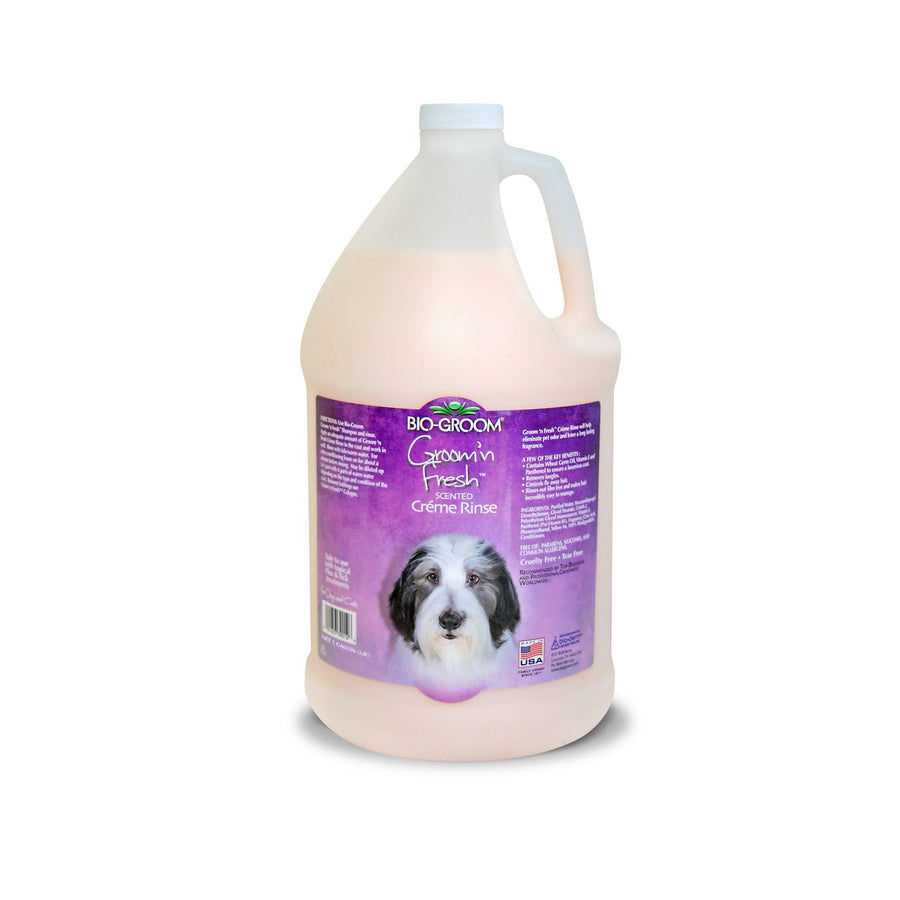 Bio-Groom Groom 'N Fresh Scented Creme Rinse Dog Conditioner, 3.8 Liters, ABK Grooming, shampoo and conditioner collection, creme conditoner for dog, Best selling dog conditioner, natural dog conditioner, Bio-groom best dog conditioner,  flea nad tick treatment, coat care shampoo and conditioner, Conditioner for adult dogs,  popular coat shampoo, natural conditoner for dogs 